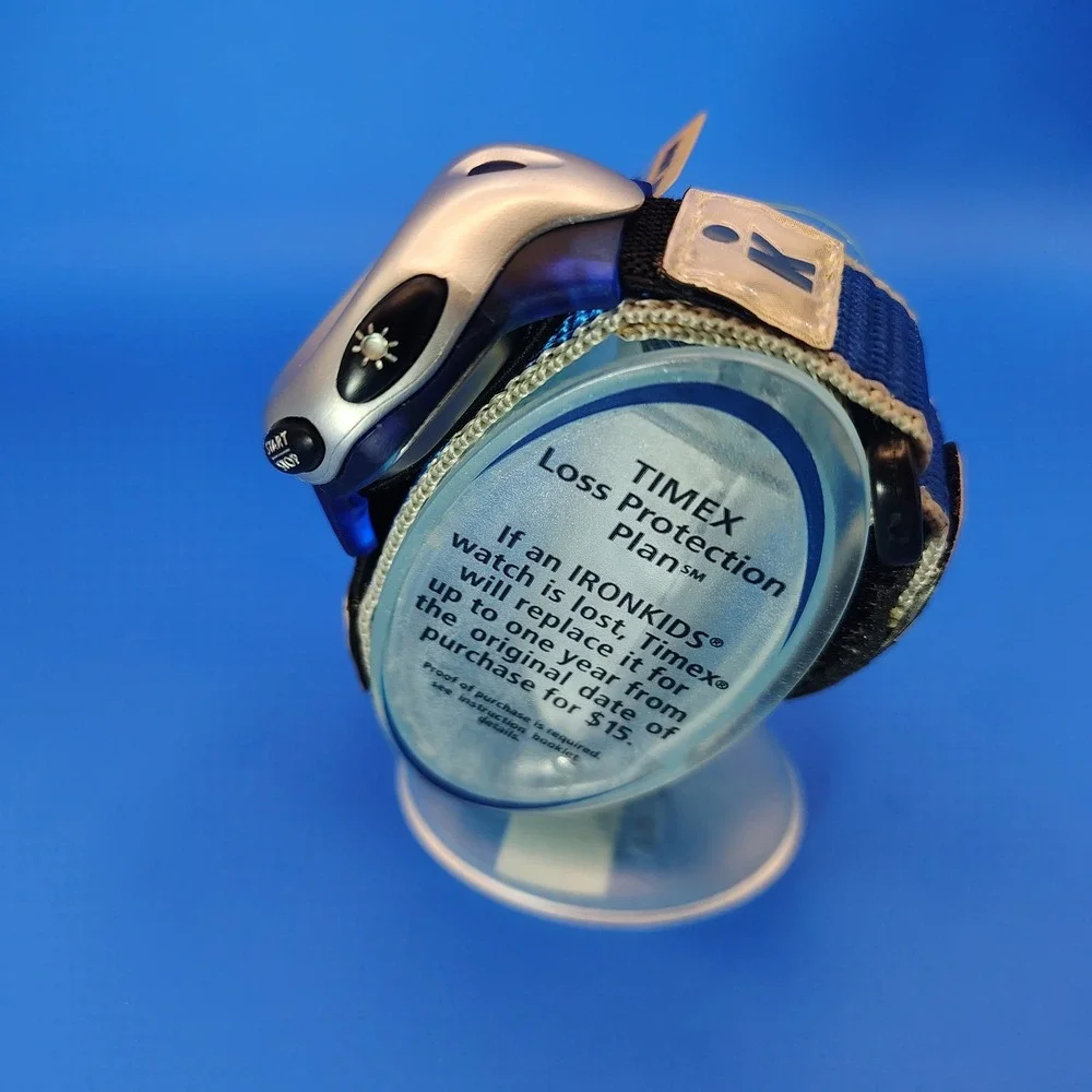Vintage 1998 Timex Iron Kids Triathlon 43mm Watch Animated‎ Icons New In Box